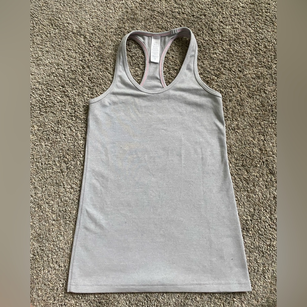 Iviva tank top racer back light grey size 10